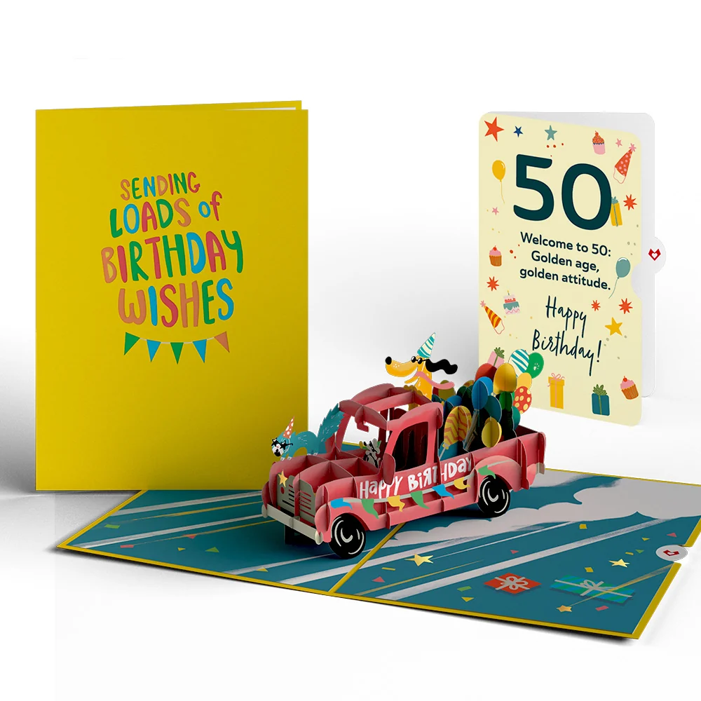 Lovepop 50th Birthday Truck Pop-Up Card and Sentiment Set