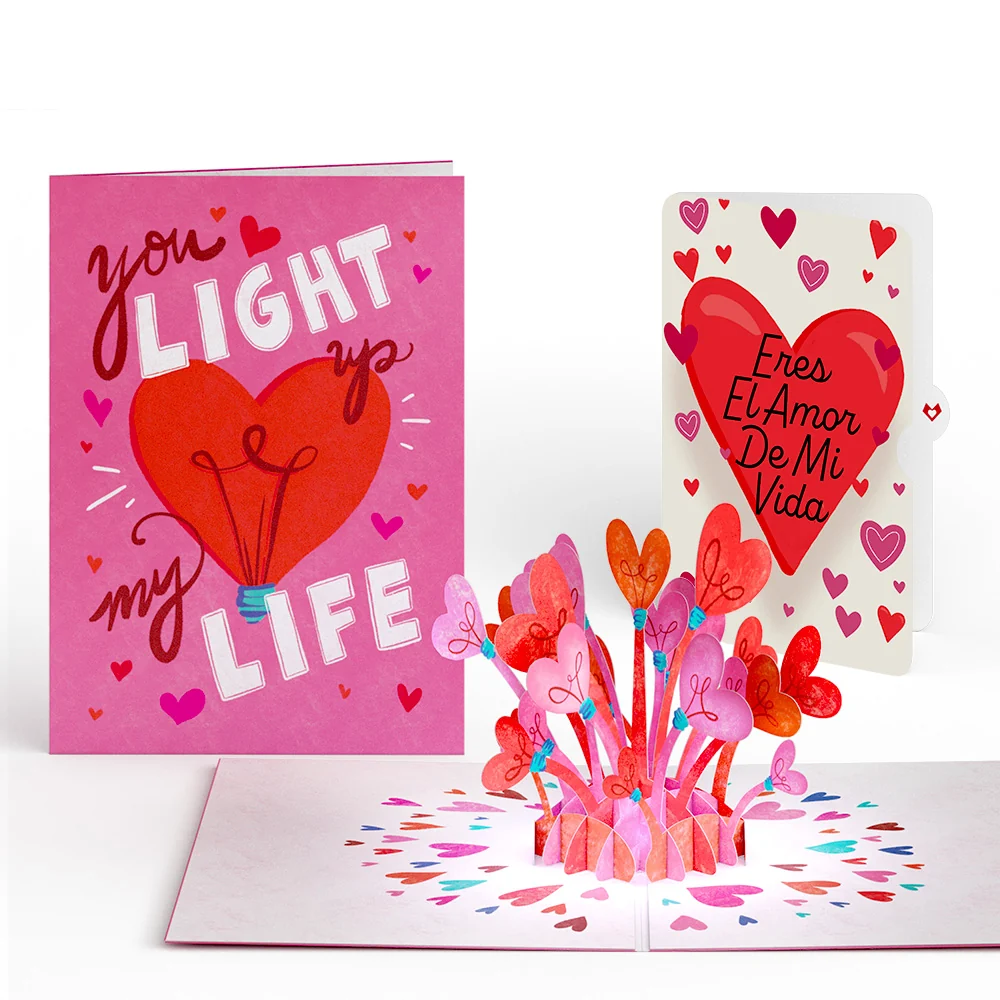 Lovepop You Light Up My Life Eres El Amor De Mi Vida Valentine Light-Up Pop-Up Card and Sentiment Set