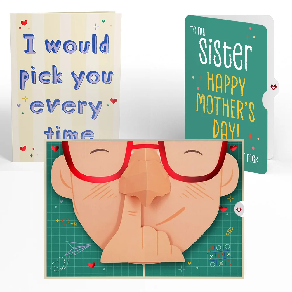 Lovepop Pick You Every Time Mother’s Day Pop-Up Card and Sentiment Set for Sister Glass