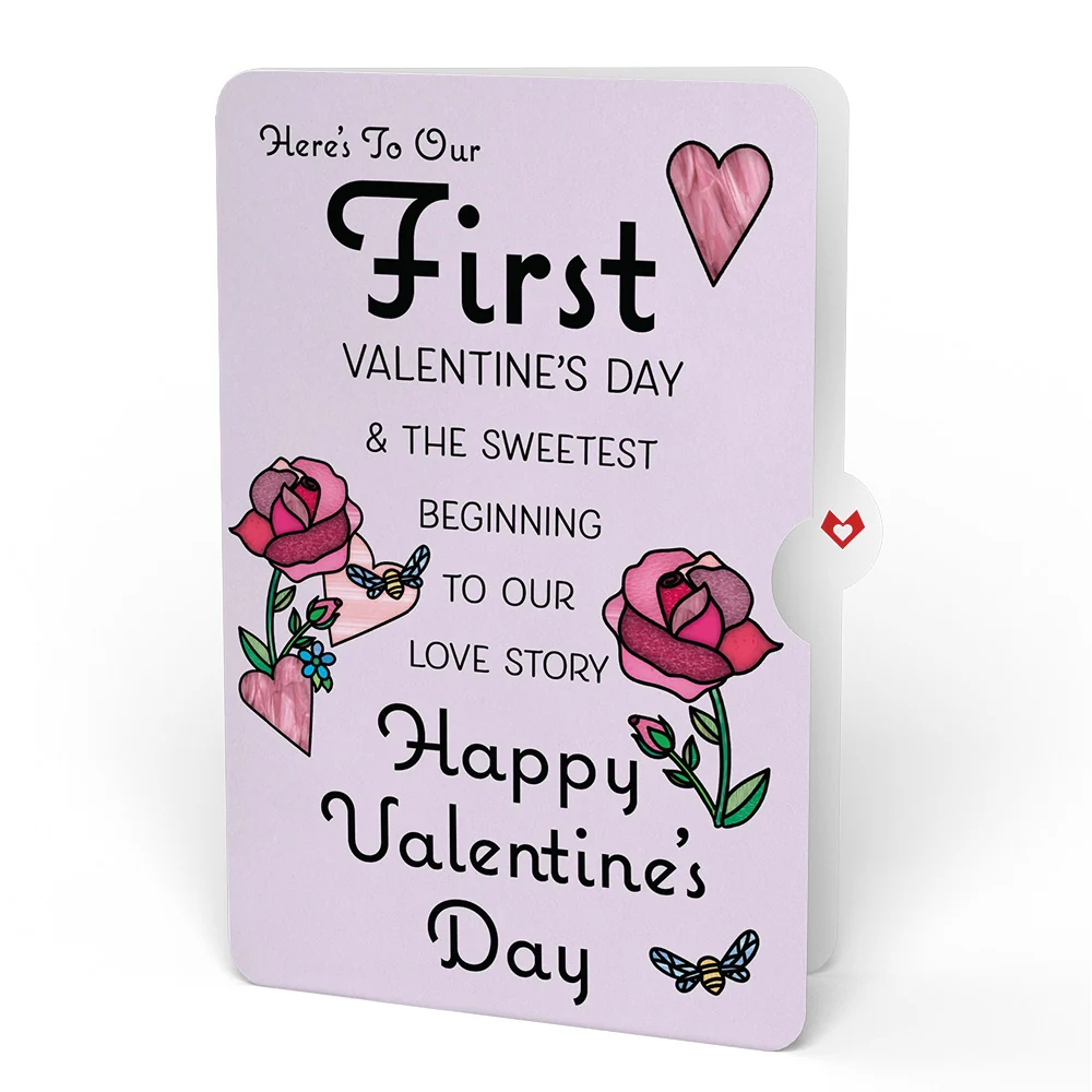Lovepop Bee Mine Suncatcher The Sweetest Beginning Valentine Pop-Up Card and Sentiment Set Glass - Image 4