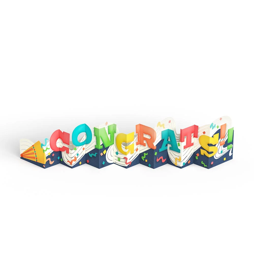 Lovepop Congrats Loooooong Card (Expands to 2 feet) - Image 5