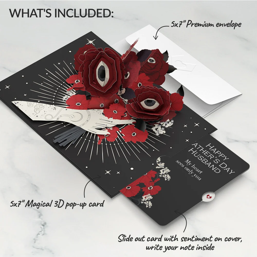 Lovepop Only Have Eyes for You Father's Day Pop-Up Card and Sentiment Set for Husband - Image 2