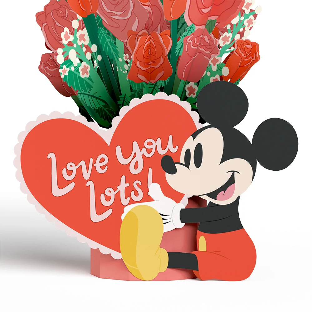 Lovepop Disney’s Mickey Mouse Love You Lots Pop-Up Card & Flower Buds Bouquet Bundle - Image 6