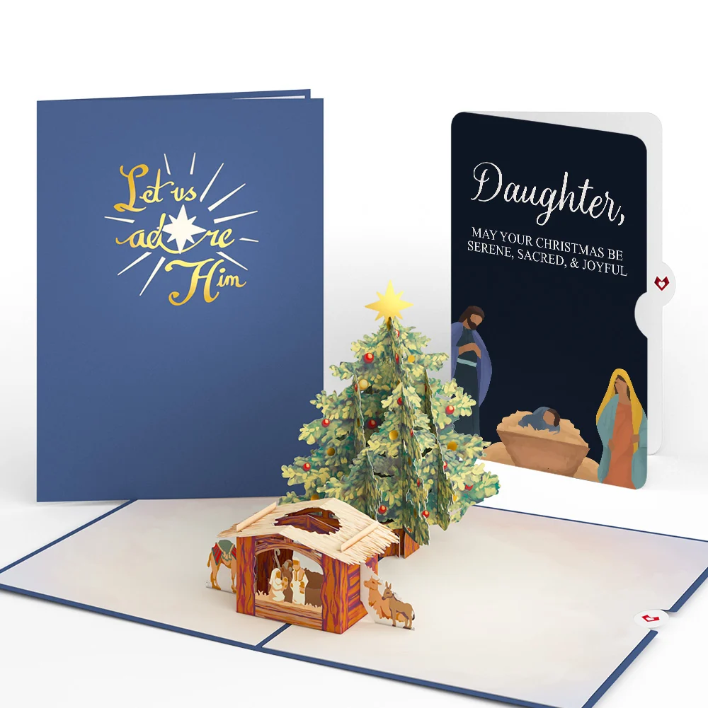 Lovepop Nativity Christmas Tree Pop-Up Card and Sentiment Set for Daughter