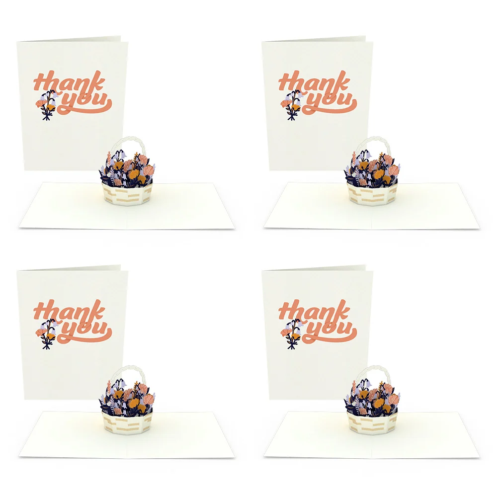 Lovepop Thank You Flower Basket Notecards (4-Pack)
