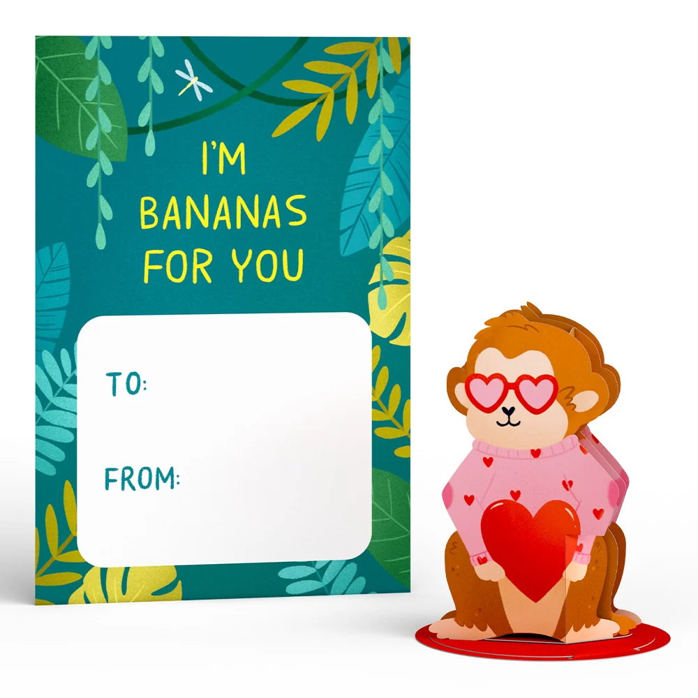 Lovepop Valentine’s Day Safari Assorted Cards Kids Classroom 24-Pack - Image 6