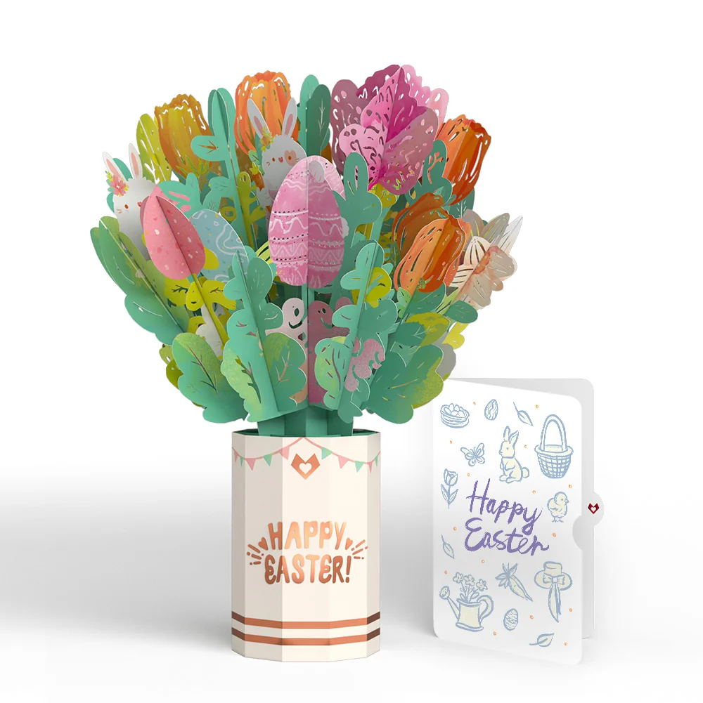 Lovepop Flower Easter Bouquet and Sentiment Set Vase