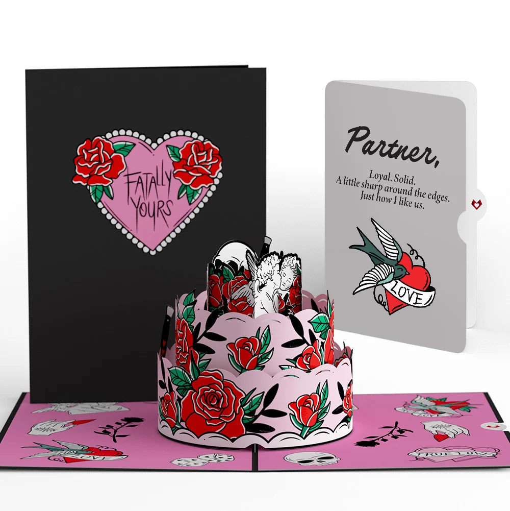 Lovepop Fatally Yours Love Pop-Up Card and Sentiment Set for Partner