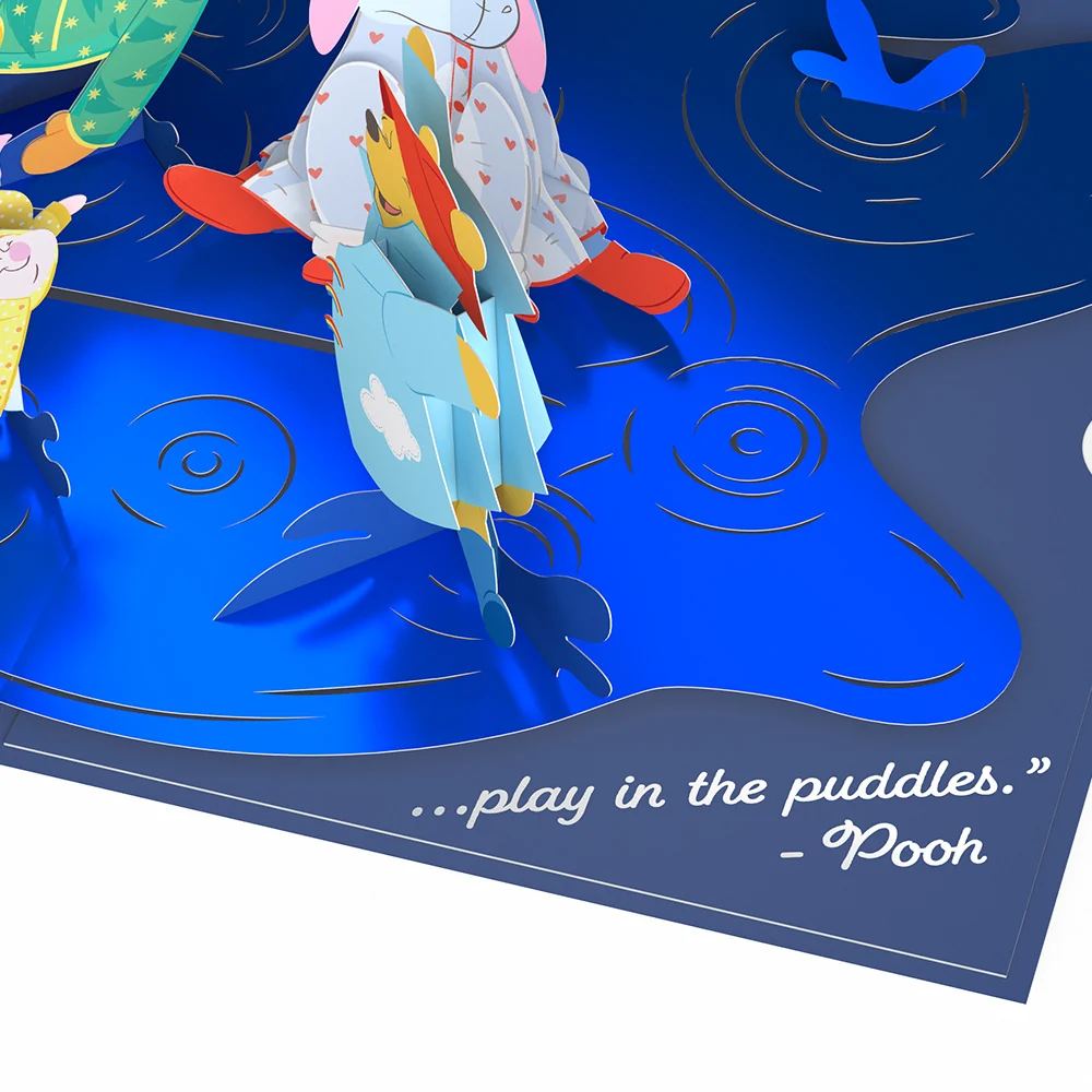 Lovepop Disney's Winnie the Pooh Play in the Puddles Pop-Up Card - Image 3