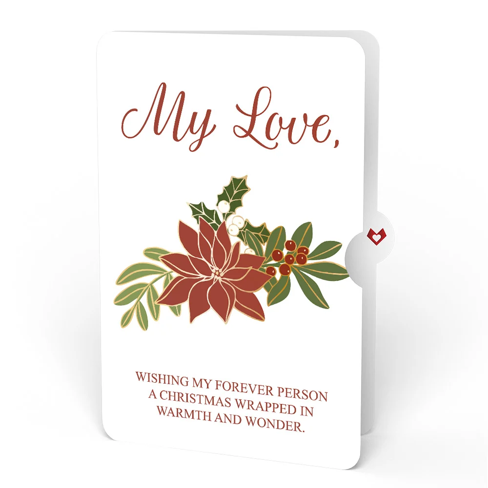 Lovepop A Child Is Born Christmas Pop-Up Card and Poinsettia Love Sentiment Set for Partner Cream - Image 4