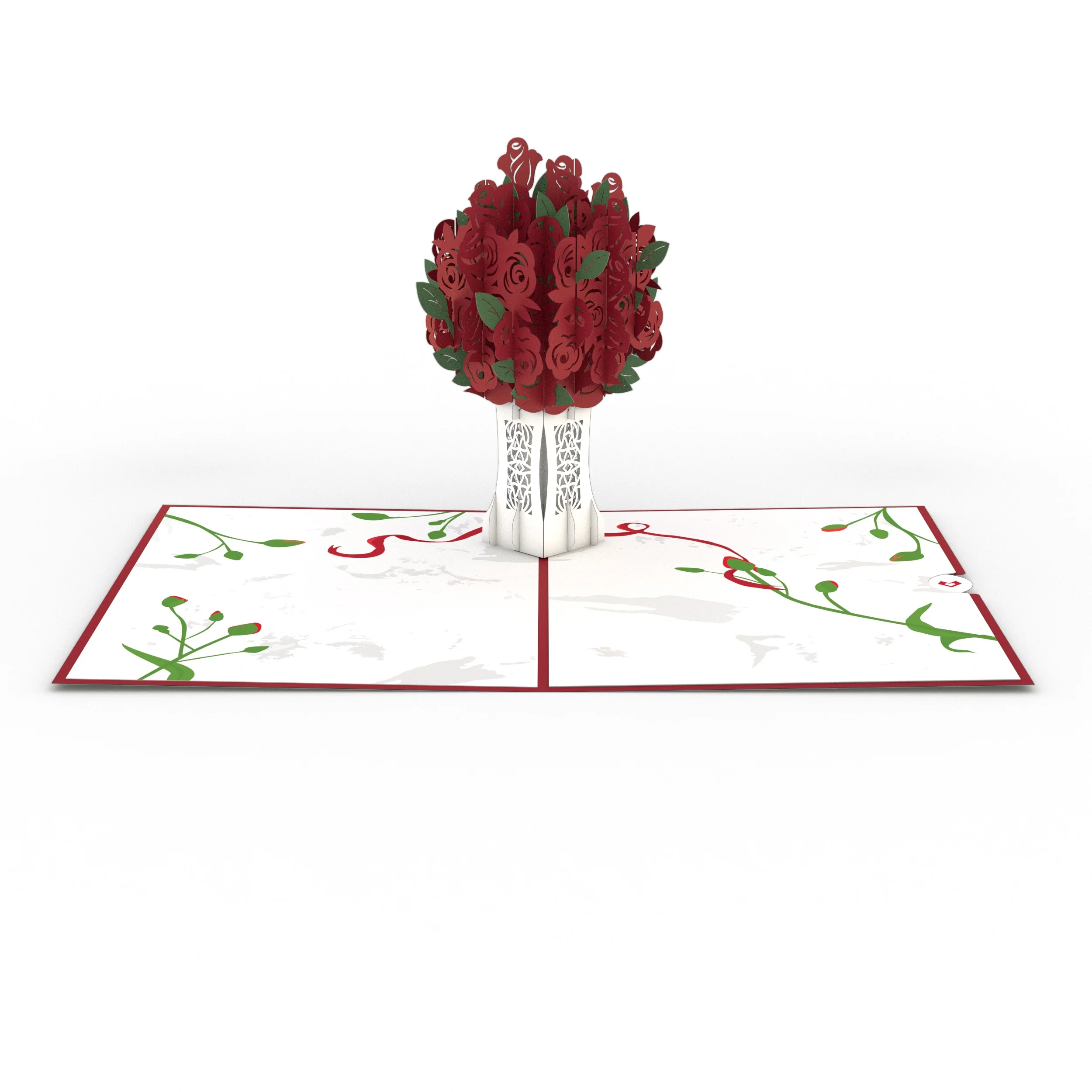 Lovepop Red Rose Arrangement Pop-Up Card Vase