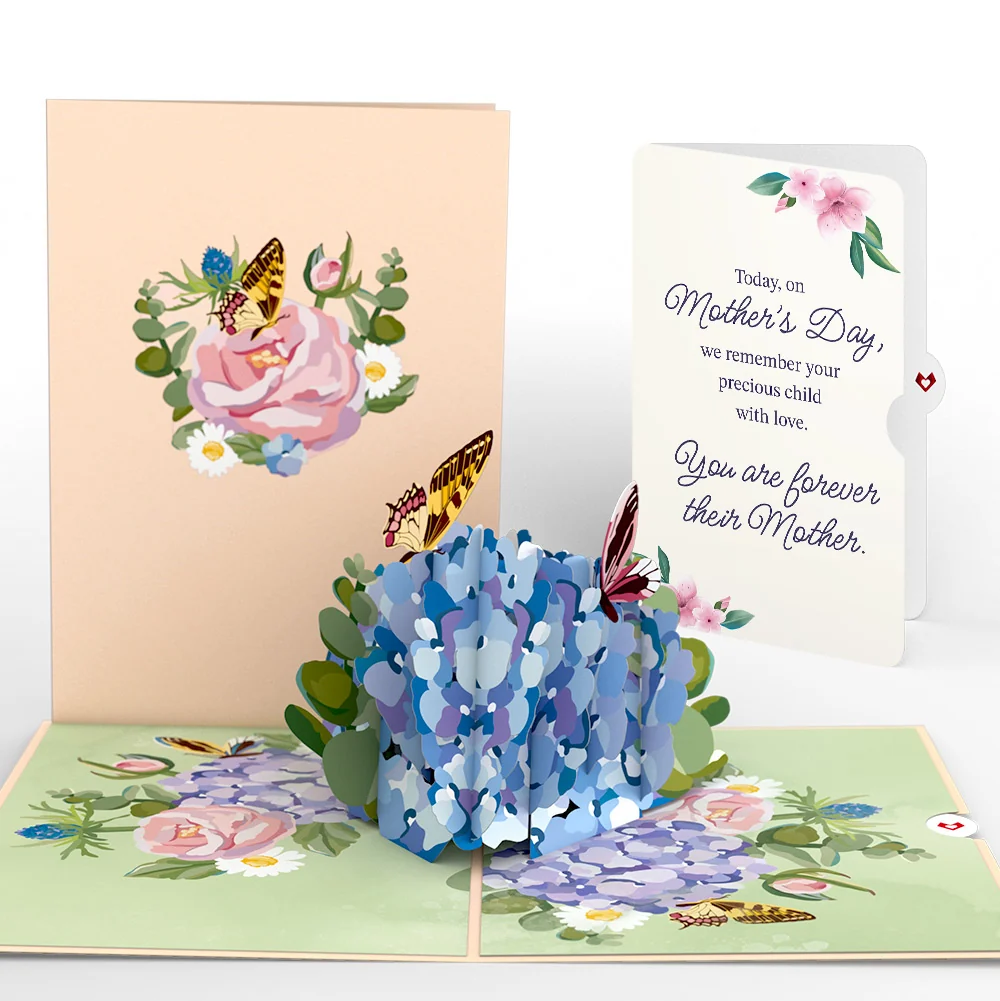 Lovepop Hydrangea Butterflies Mother's Day Pop-Up Card and You Are Forever Their Mom Sentiment Set