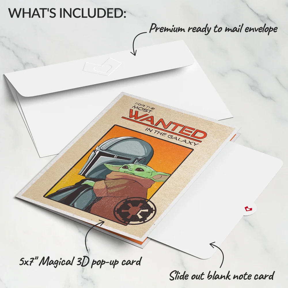 Lovepop Star Wars The Mandalorian and Grogu Most Wanted Pop-Up Card Poster - Image 6