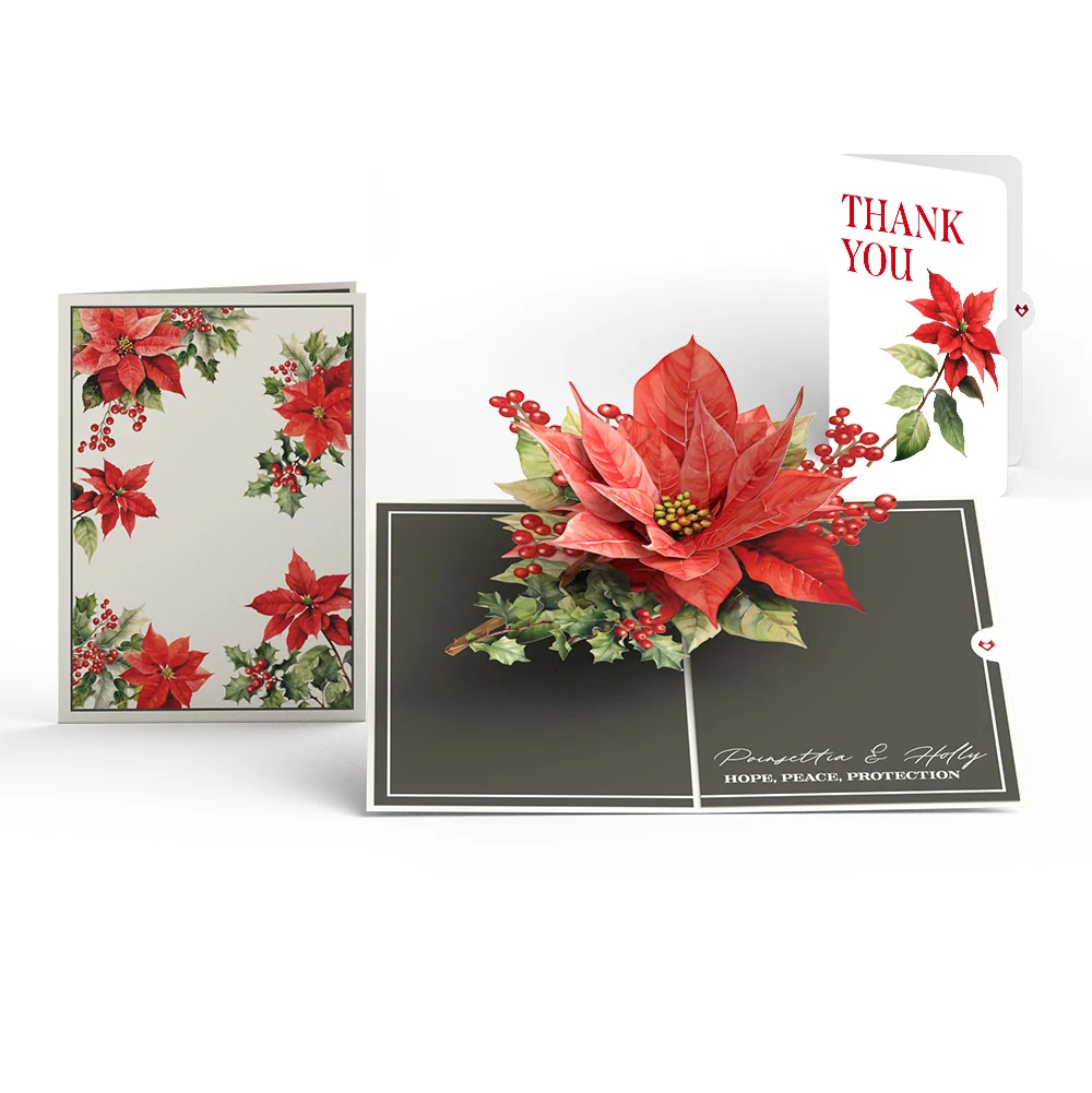 Lovepop Born to Bloom: December Birth Month Flowers Thank You Pop-Up Card and Sentiment Set