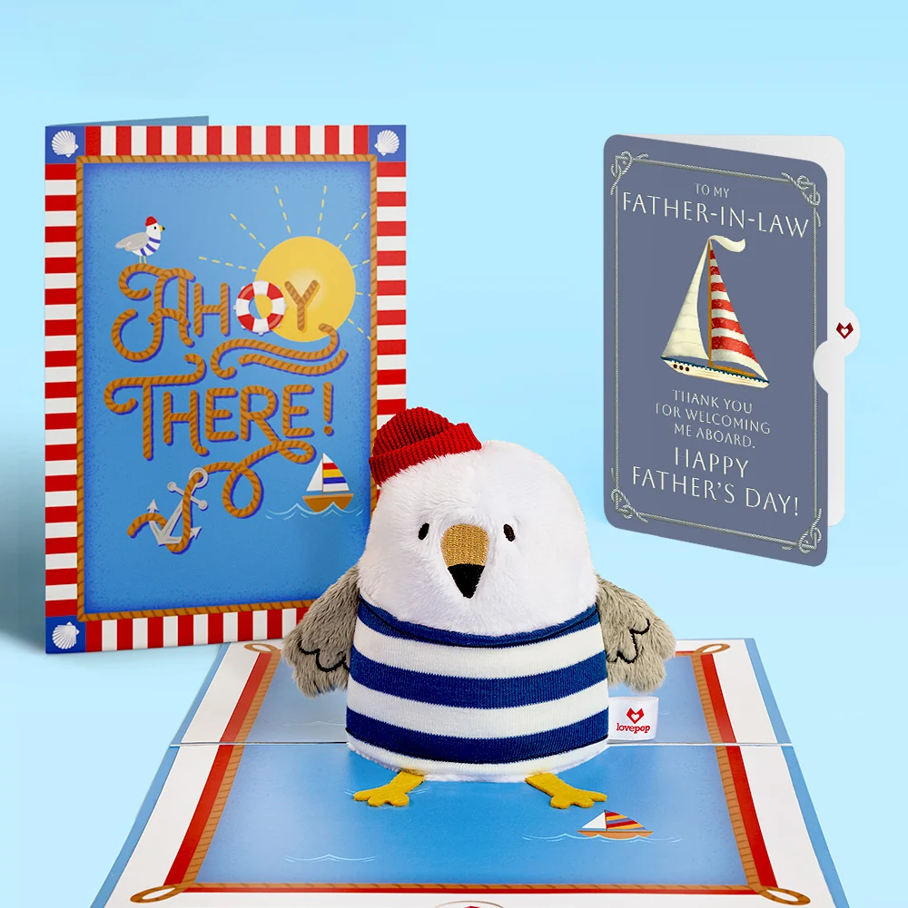 Lovepop 'Ahoy There' Father's Day Plushpop Card and Sentiment Set for Father-in-law