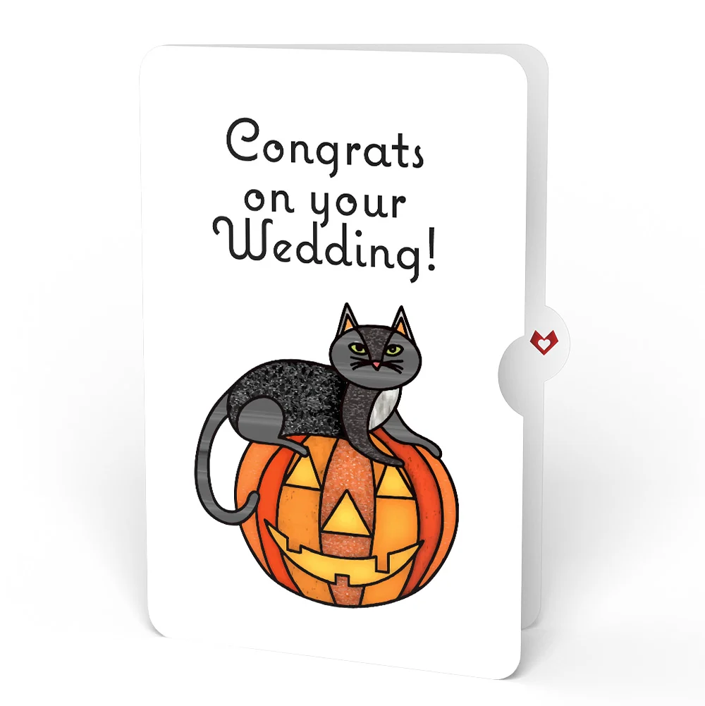Lovepop Spooky Vibes Halloween Cat Suncatcher Card and Wedding Sentiment Set - Image 4