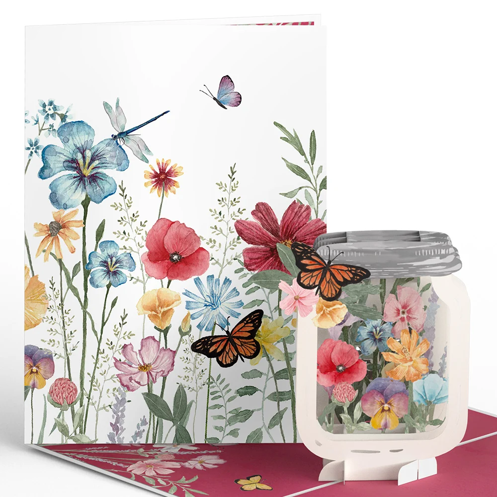 Lovepop Wild Flowers Jar Pop-Up Card