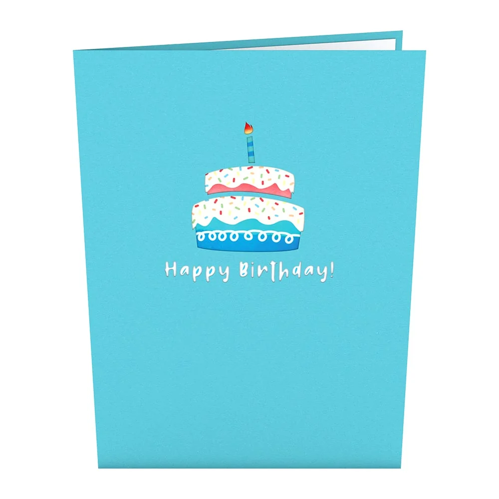 Lovepop Rainbow Birthday Cake Pop-Up Card Candle - Image 4