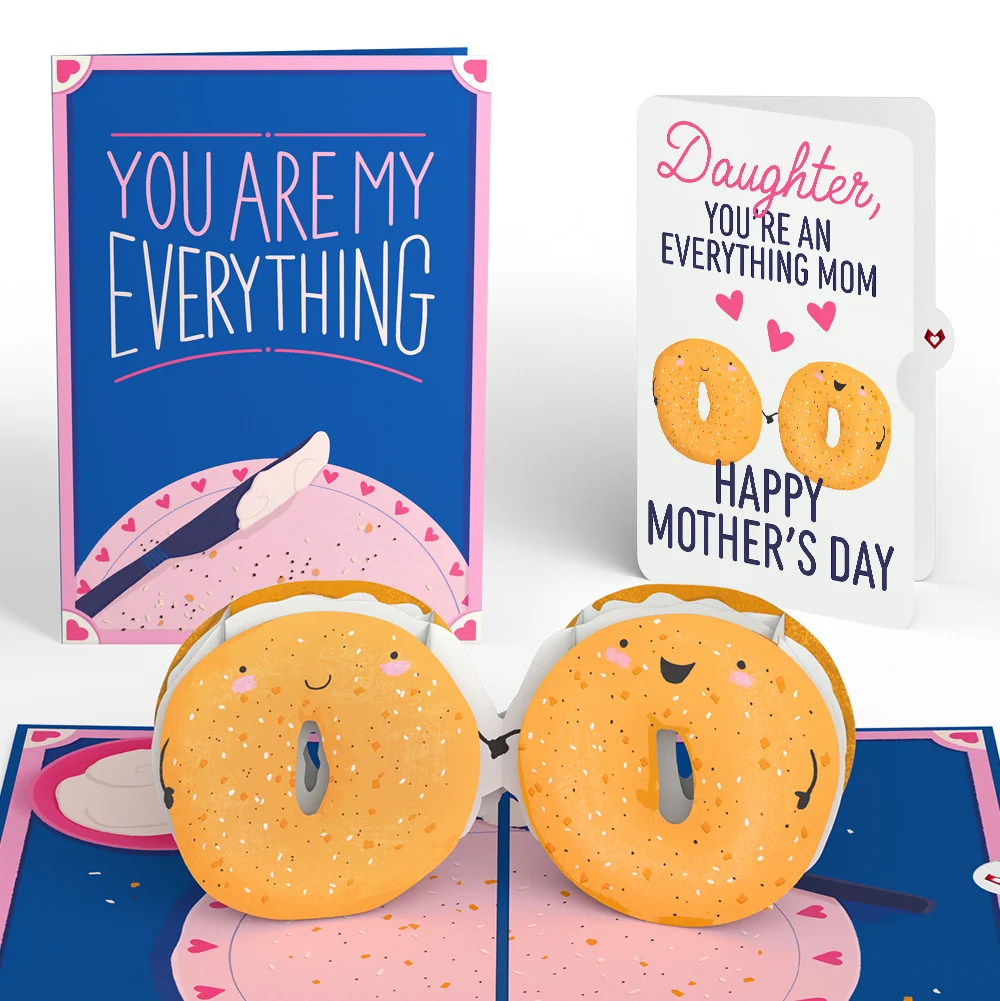 Lovepop You Are My Everything Bagel Mother’s Day Pop-Up Card and Sentiment Set for Daughter Plate