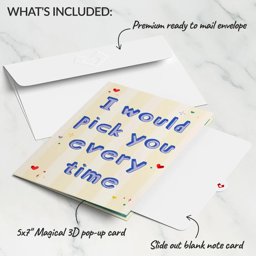 Lovepop Pick You Every Time Pop-Up Card Glass - Image 6