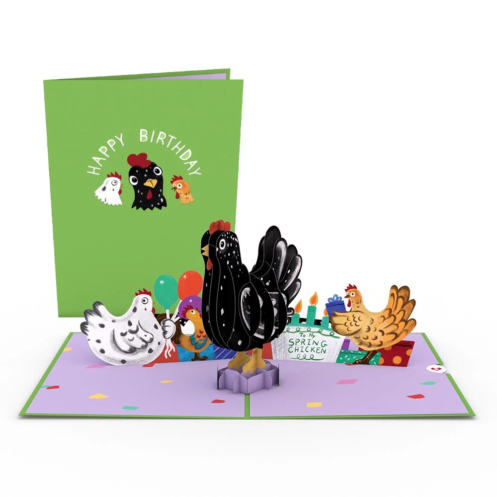 Lovepop Happy Birthday To My Spring Chicken Pop-Up Card Candle