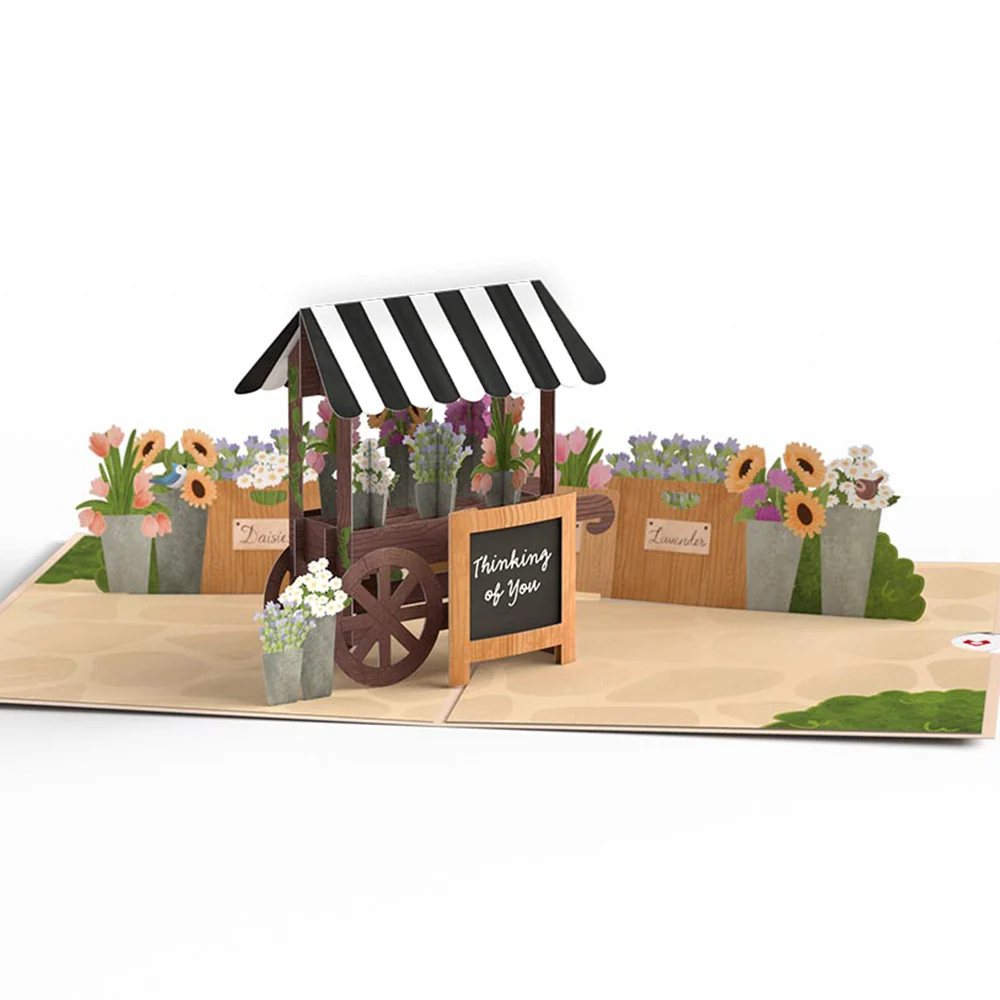 Lovepop Thinking of You Flower Cart Pop-Up Card - Image 3