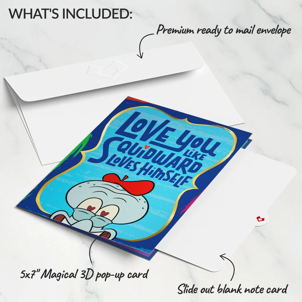 Lovepop SpongeBob SquarePants Love You Like Squidward Pop-Up Card - Image 5