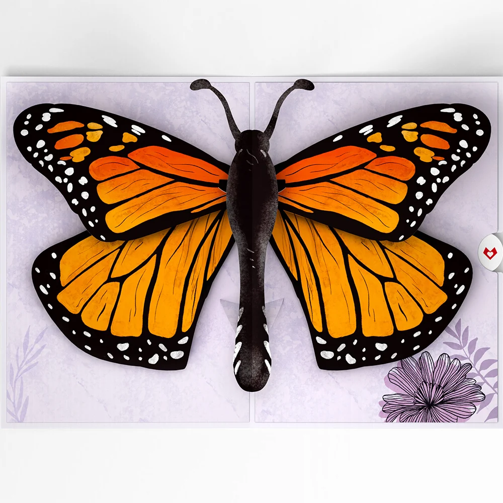 Lovepop Graceful Monarch Butterfly Pop-Up Card - Image 3