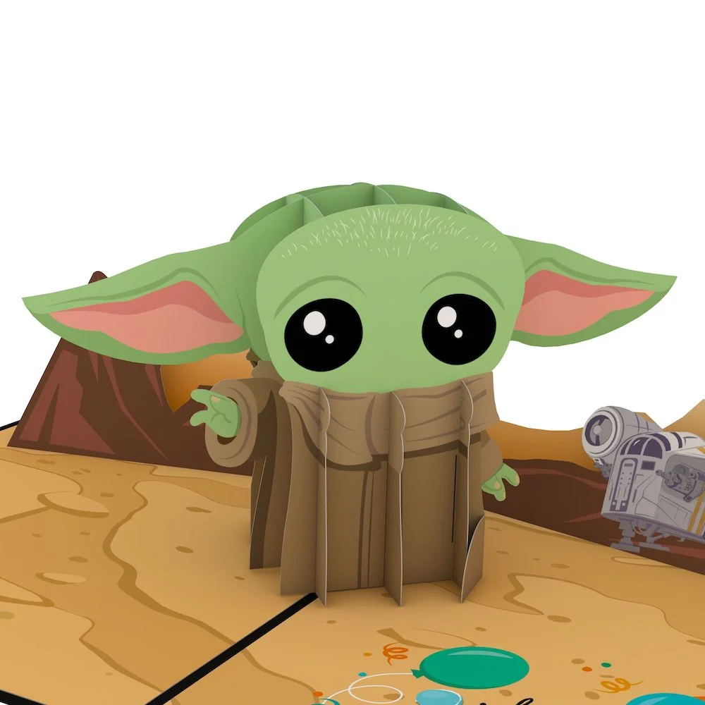 Lovepop Star Wars The Mandalorian Grogu Birthday Pop-Up Card & Flower Buds Bouquet Bundle - Image 8