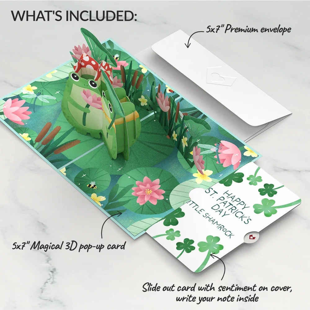 Lovepop Time Well Spent Frogs St. Patrick’s Day Pop-Up Card and Sentiment Set - Image 2