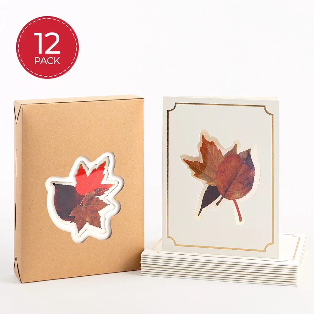 Lovepop Autumn Leaves (Assorted 12-Pack) – Petal Pressed Blank Notecards