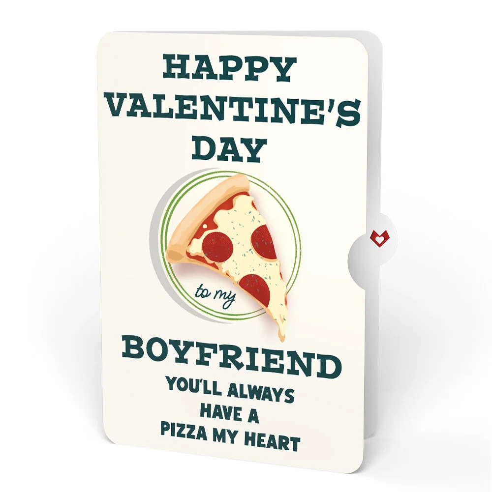 Lovepop Pizza Love Valentine Pop-Up Card and Perfect Slice Sentiment Set for Boyfriend Plate - Image 4