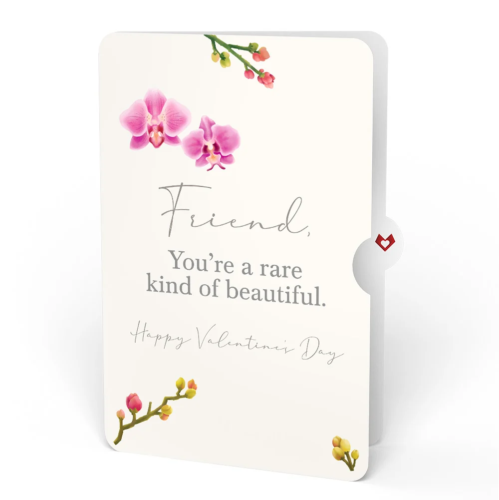 Lovepop Watercolor Orchid Valentine Pop-Up Card and Sentiment Set for Friend - Image 4