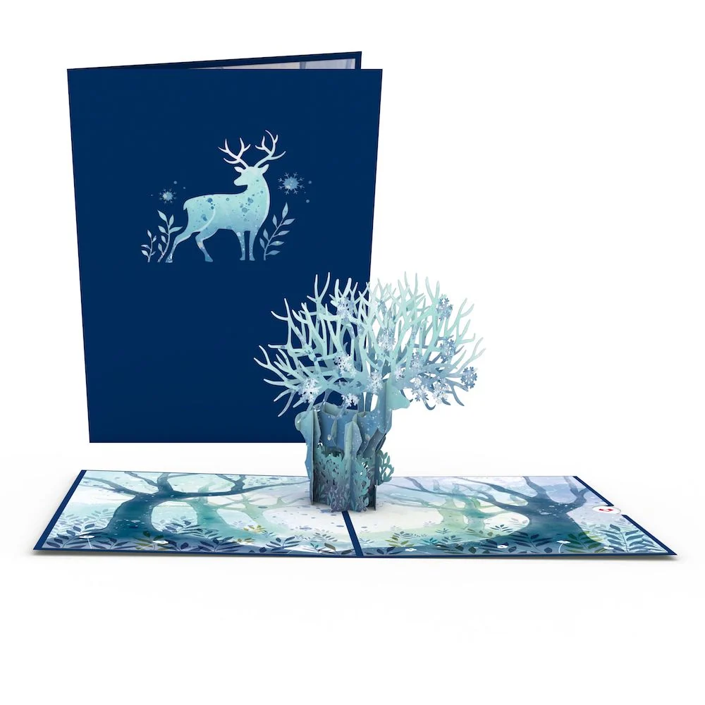 Lovepop Winter Surreal Deer Pop-Up Card