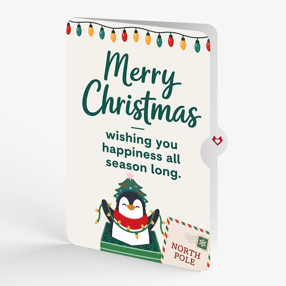 Lovepop Season's Greetings Penguin Surprise Christmas Pop-Up Card and Sentiment Set - Image 4