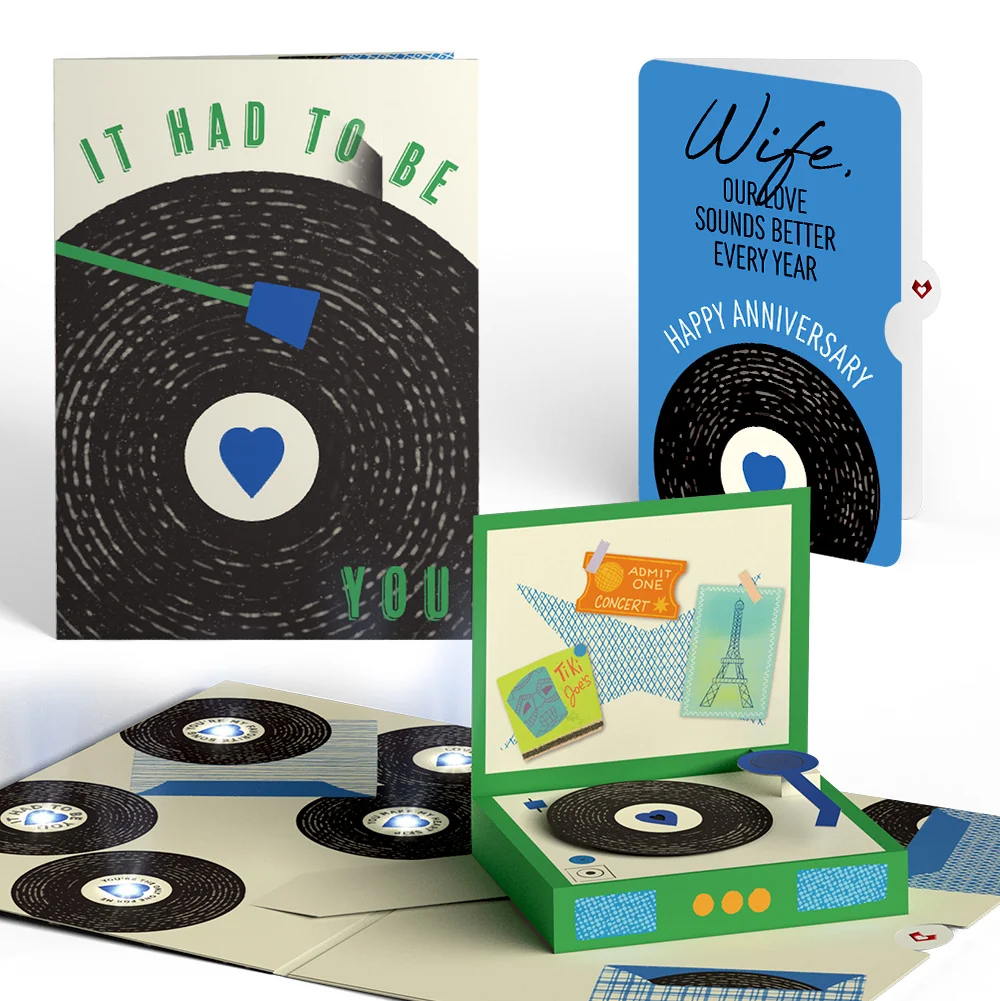 Lovepop It Had to Be You Anniversary Music and Lights Pop-Up Card and Sentiment Set for Wife Cream