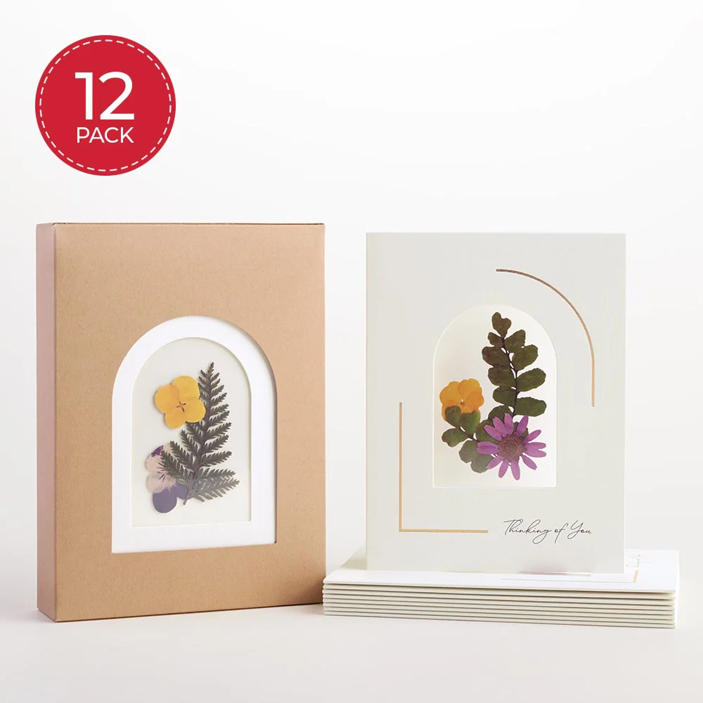 Lovepop Garden Bloom (Assorted 12-Pack) – Petal Pressed ‘Thinking of You’ Notecards