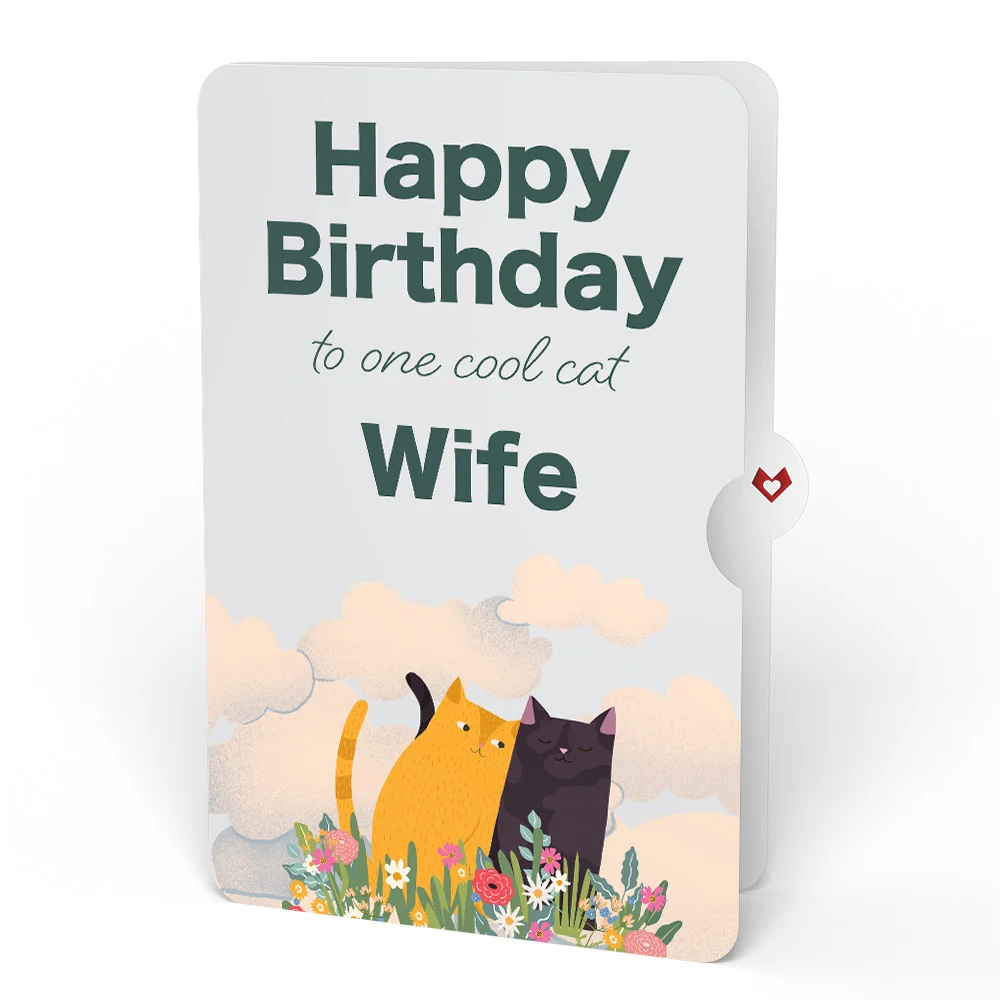 Lovepop Feline Fancy Birthday Glitter Bouquet and Sentiment Set for Wife Vase - Image 4