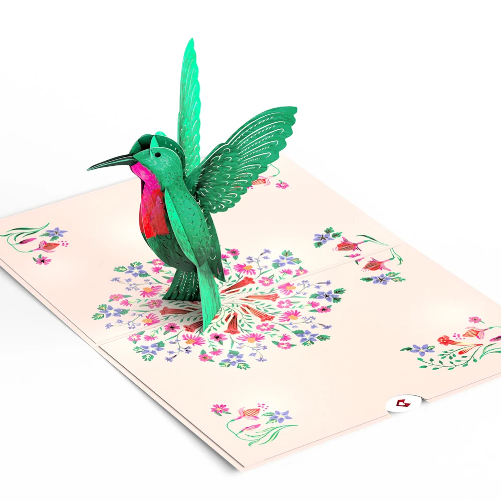 Lovepop Whimsical Hummingbird Pop-Up Card - Image 3