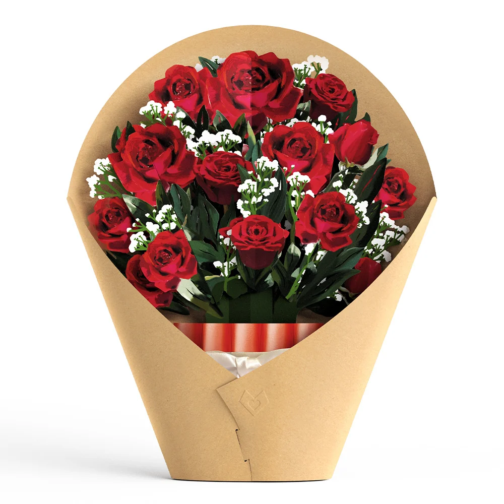 Lovepop Romantic Red Roses Bouquet - Image 4