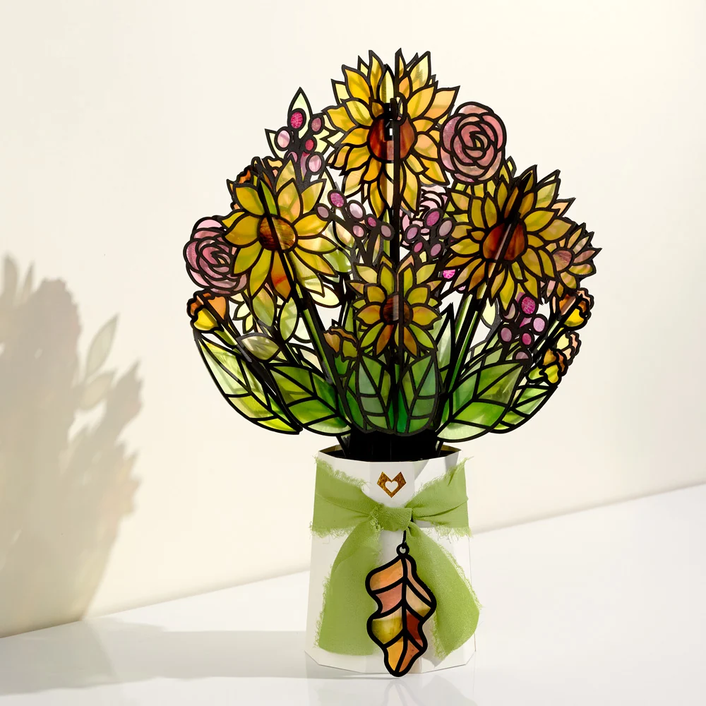 Lovepop Woodland Happy Thanksgiving Wishbone Pop-Up Card & Suncatcher Bouquet Bundle - Image 6