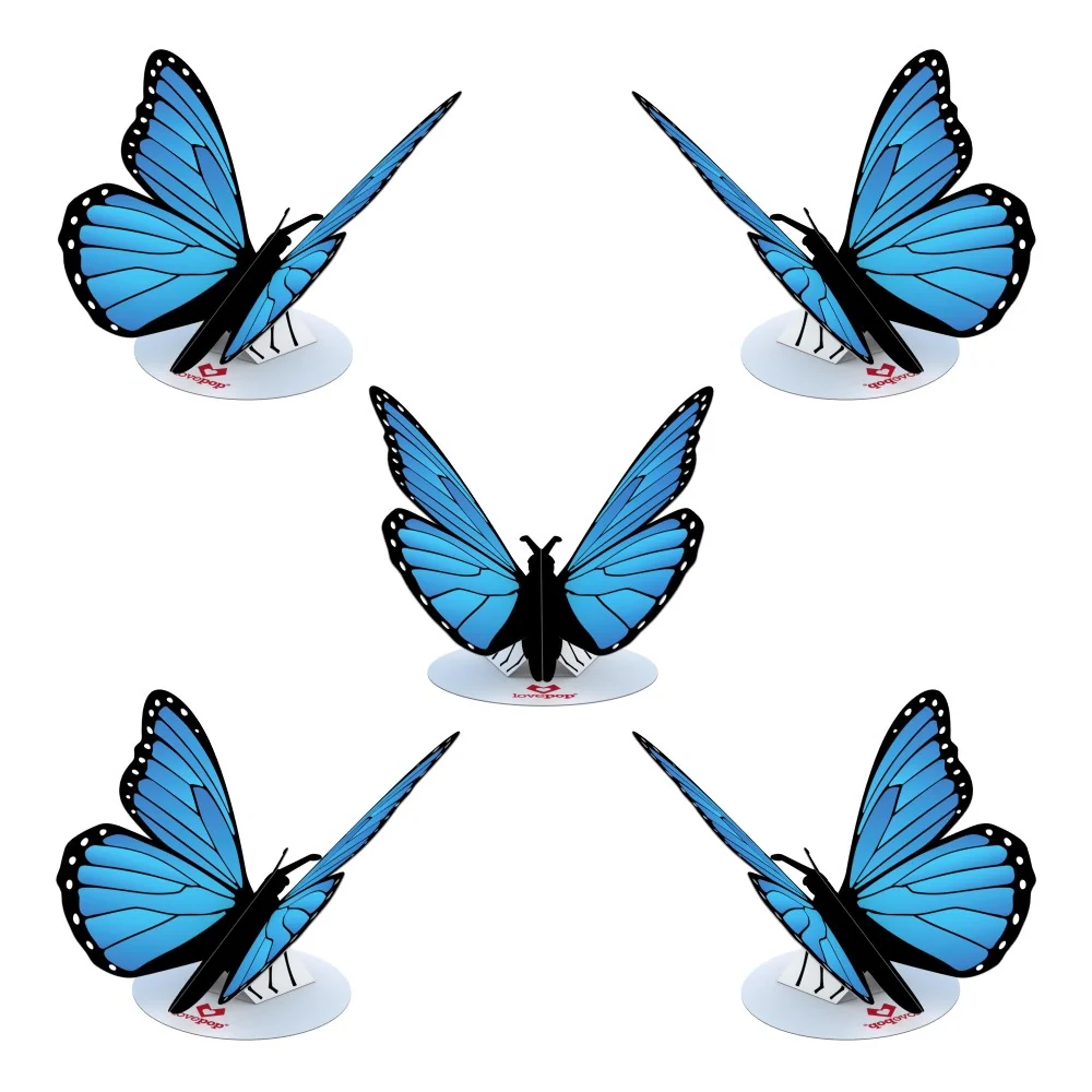 Lovepop Stickerpop: Blue Morpho Butterfly (5-Pack)