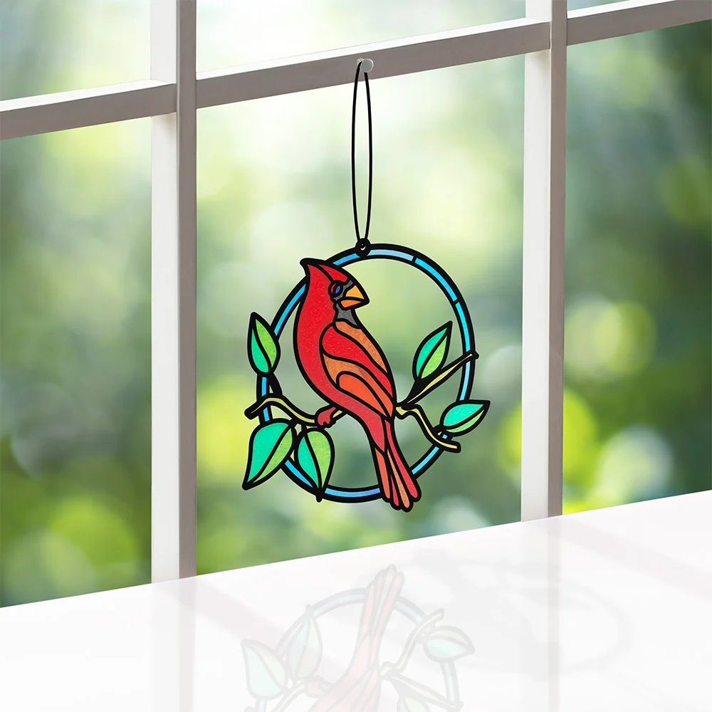 Lovepop Sign of Love Cardinal Suncatcher Card