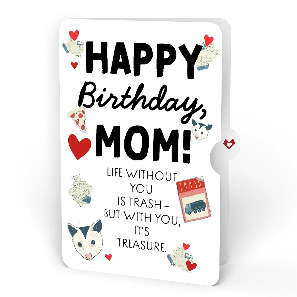 Lovepop Party Possums Birthday Glitter Bouquet and Sentiment Set for Mom Vase - Image 4