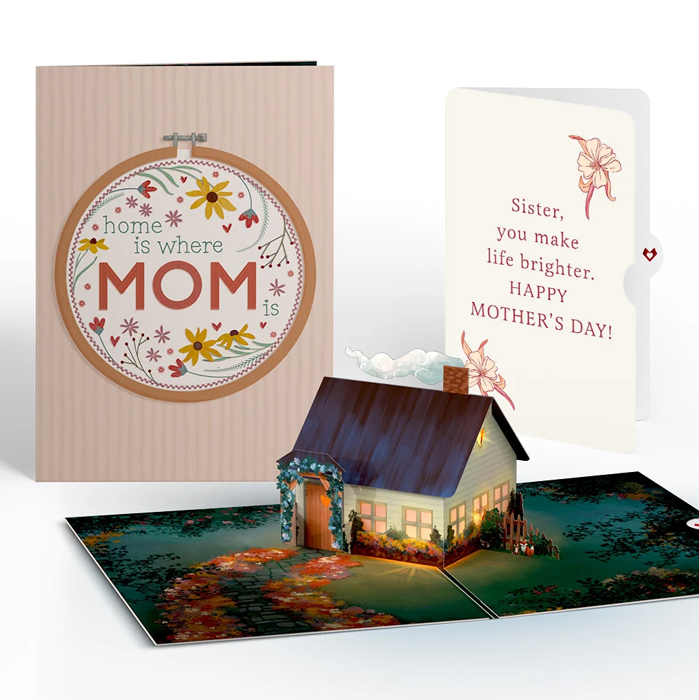 Lovepop Home Is Where Mom Is Mother's Day Light-Up Pop-Up Card and Sentiment Set for Sister