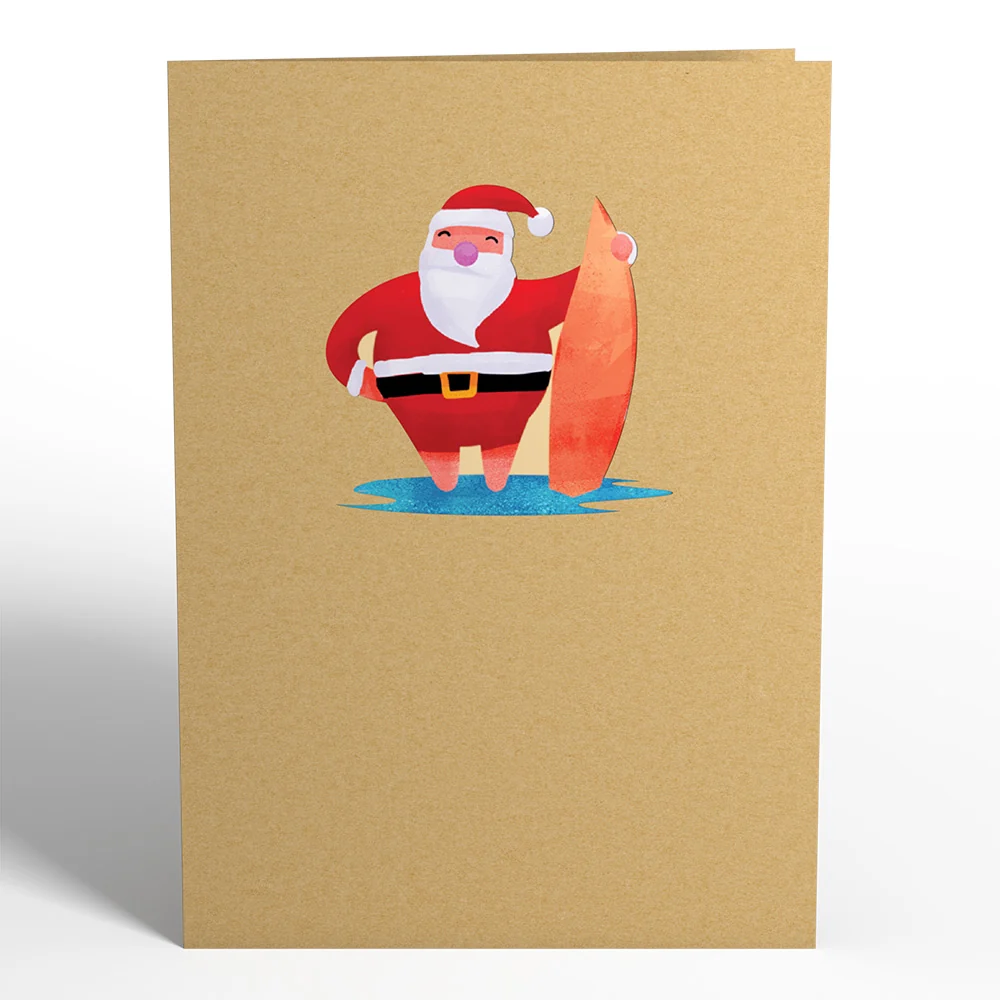 Lovepop Surfing Santa Pop-Up Card - Image 4