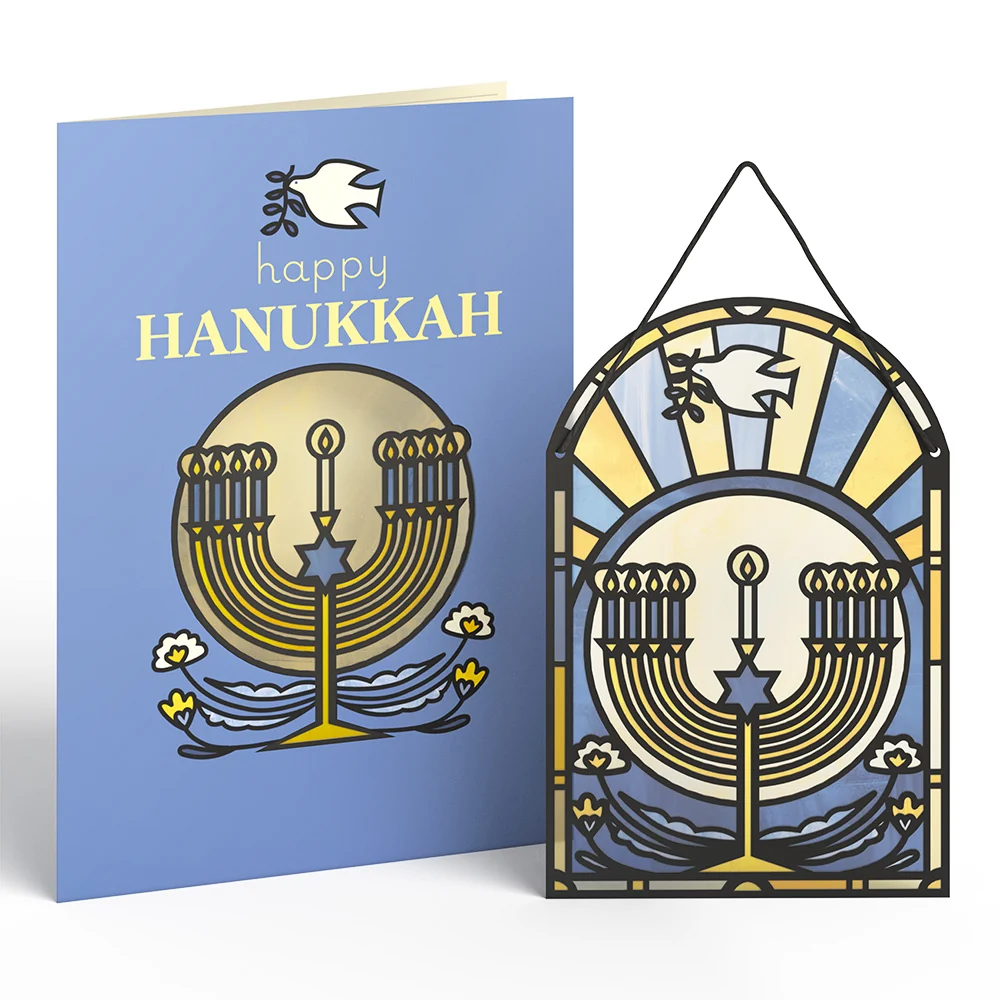Lovepop Happy Hanukkah Menorah Suncatcher Card - Image 2
