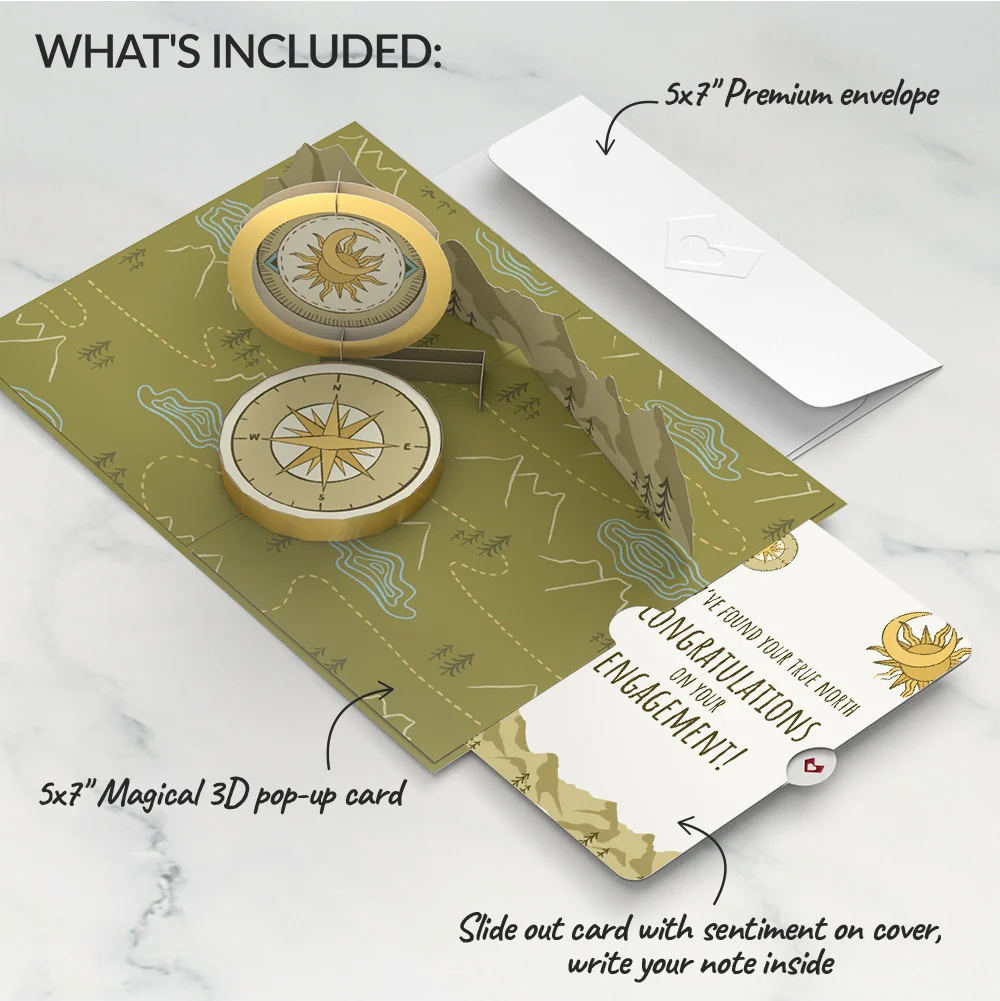 Lovepop Guiding Compass Engagement Pop-Up Card and Sentiment Set - Image 2