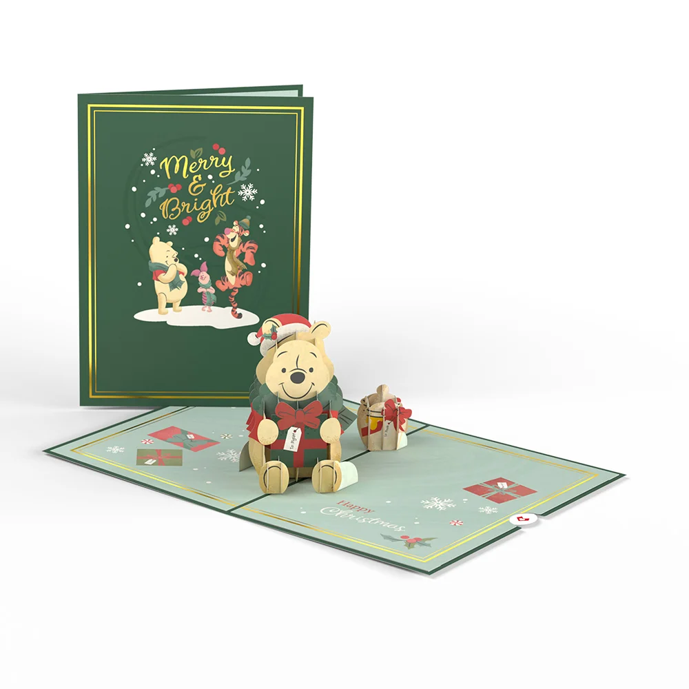 Lovepop Disney's Winnie the Pooh Merry & Bright Christmas Pop-Up Card
