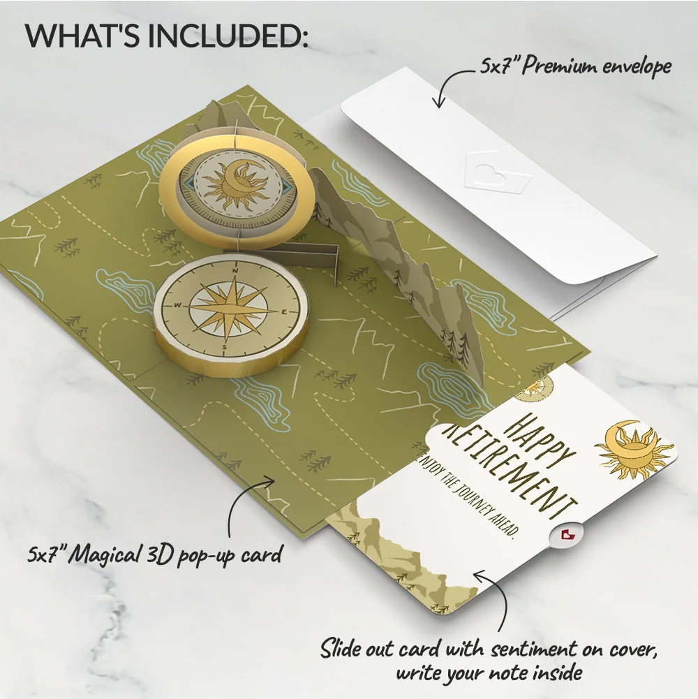 Lovepop Guiding Compass Retirement Pop-Up Card and Sentiment Set - Image 2